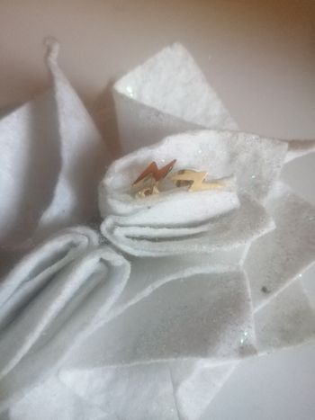 🌸Boucles d'oreilles puces éclair dorées "Zag" 🌸