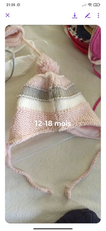Lot 2 Bonnets hiver fille