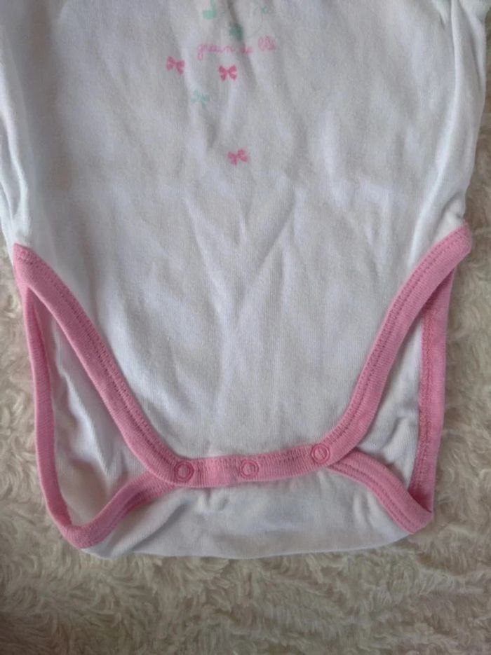 Body sans manche Fille 1 mois oiseau nœud Grain de blé 100% coton - photo numéro 4