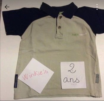 Polo Winkie’s crème et bleu marine