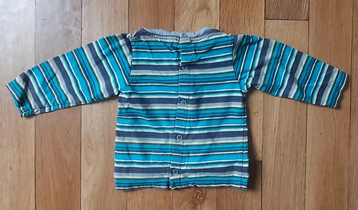 Ensemble salopette et t shirt manches longues 12 mois - photo numéro 5