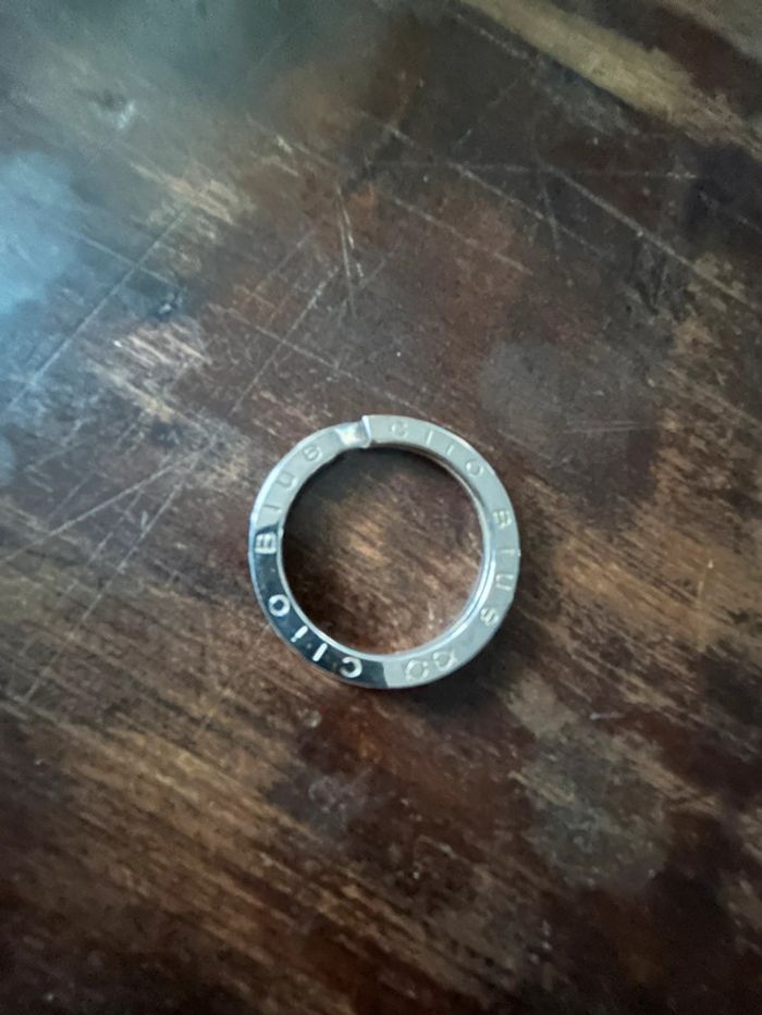 Anneau de Porte clef en argent clip blue - photo numéro 3