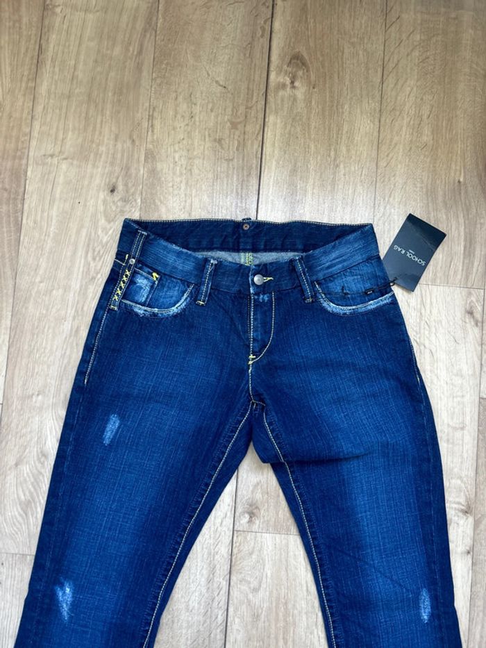 Jean évasé School Rag bleu foncé Leg W28 - photo numéro 2