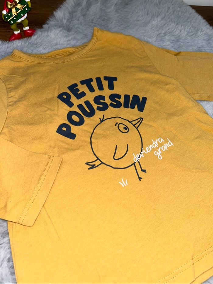 Haut manches longues jaune poussin - 24 mois - Kiabi - photo numéro 2