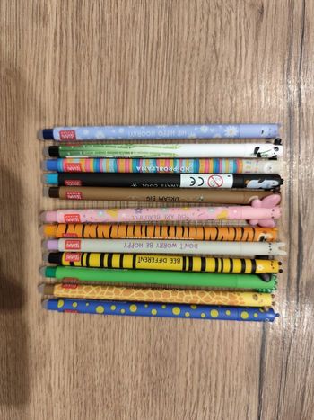 Lot de Stylos Effaçables - Édition Animaux + crayon sucre d'orge offert