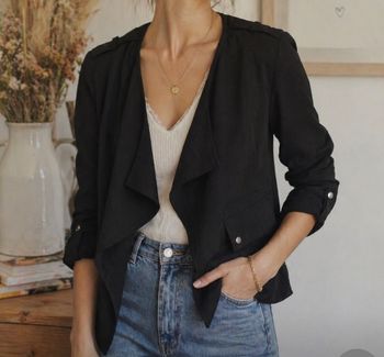 Veste noir fluide Bershka taille S 