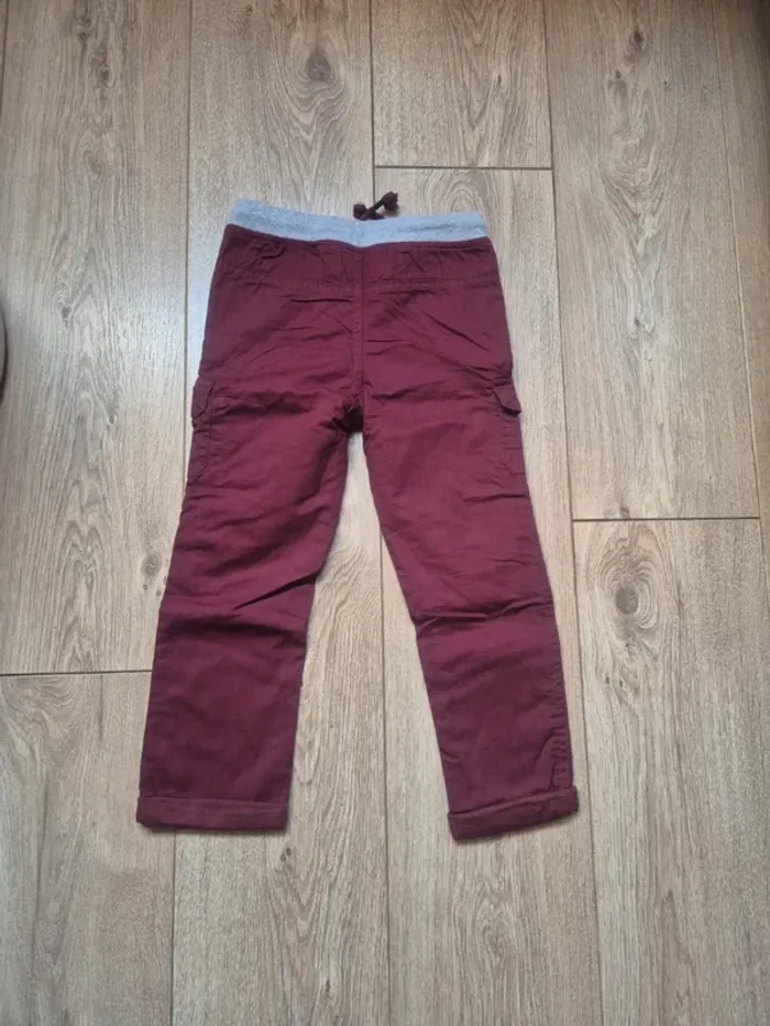 Pantalon cargo gémo doublé bordeaux 4 ans neuf jamais porté - photo numéro 3