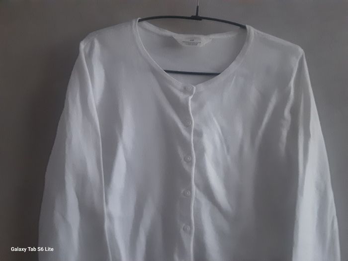 Gilet blanc coton - photo numéro 2