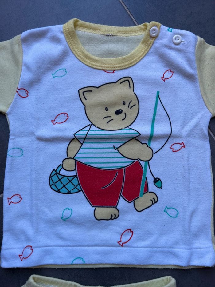 Vintage: Ensemble t-shirt et short bébé fille et/ou garçon - photo numéro 2