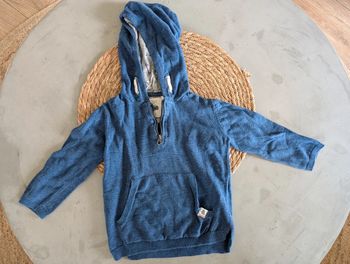 Sweat capuche Zara garçon bleu 2-3 ans