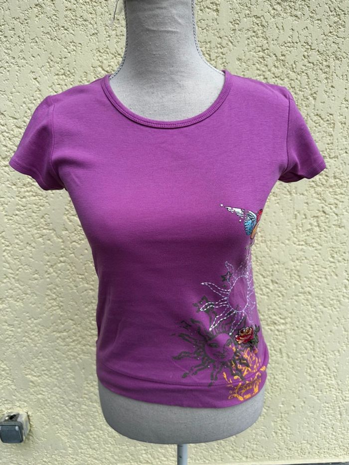 💜 T-shirt violet original C&A – Taille 12/13 ans