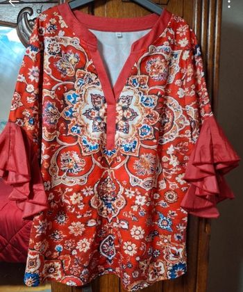 Blouse vintage à imprimé floral