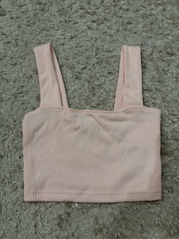 Top côtelé rose – H&M  - Taille XS