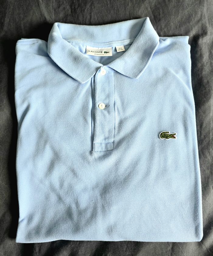 Polo Lacoste bleu/violet 3XL - photo numéro 3