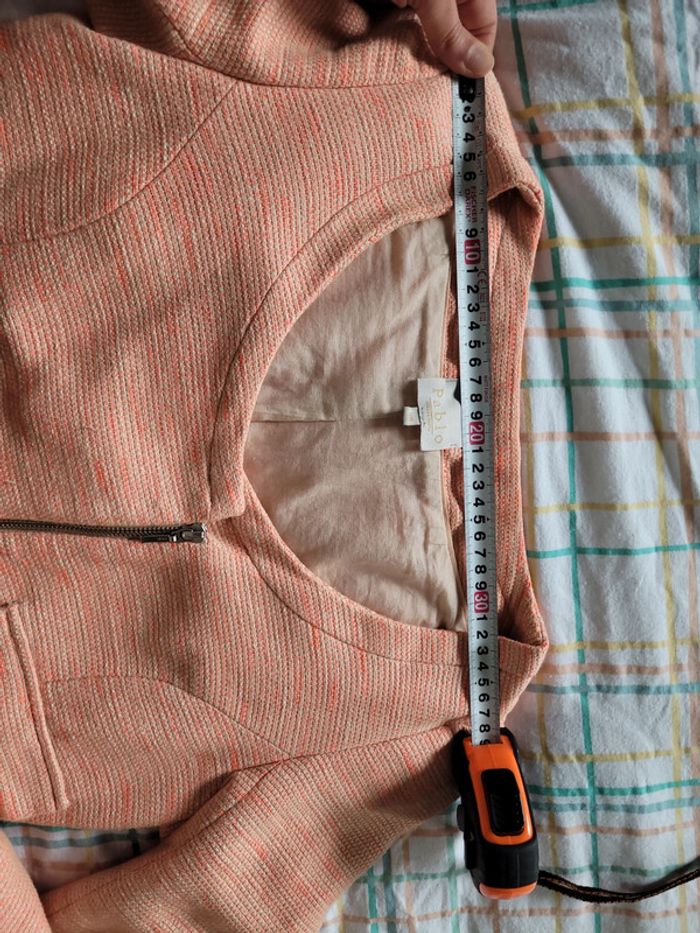 Blazer, orange beige, taille 38, Pablo - photo numéro 7