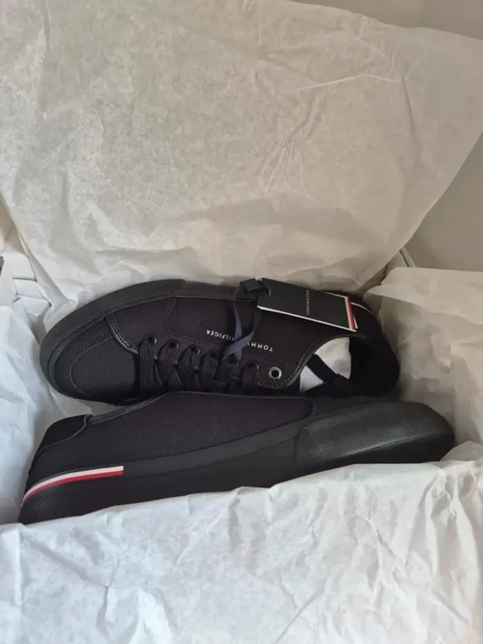 Tommy Hilfiger Baskets Vulcanisées Homme mixte Taille 40 Core Corporate Canvas Basses, Noir - photo numéro 15