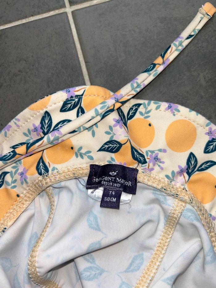 Chapeau de bain piscine mer bébé fille sergent major - photo numéro 3