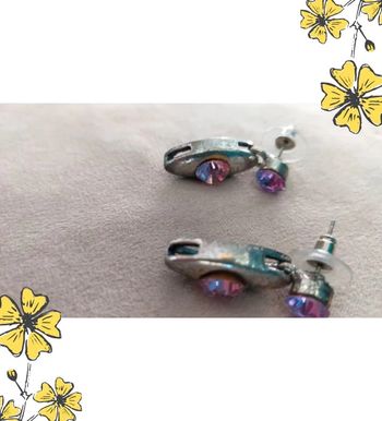 Boucles d’oreilles vintage à strass roses – Éclat rétro chic - Collection Nuances de Rose