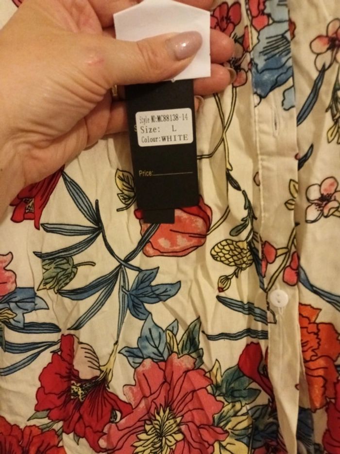 Chemise soie fleurs - photo numéro 5