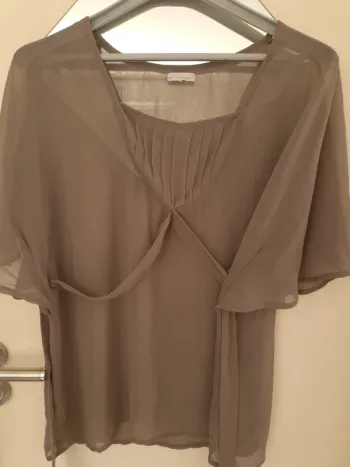 Blouse manche courte taupe in extenso taille M