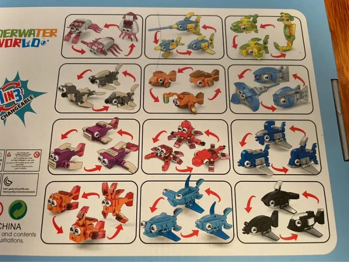 [NEUF] Bloc de construction animaux 12 en 1, thème animaux marins jouet éducatif pour enfants - photo numéro 5