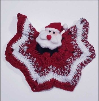 Jouet peluche doudou père noël fait main crochet bébé naissance