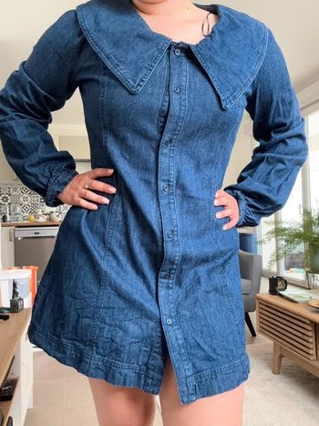 Robe courte en jean baby doll Zara taille XL