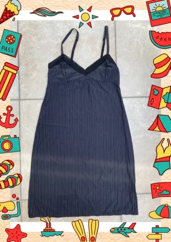 Nuisette rayures Ici & maintenant 40 L noir blanc