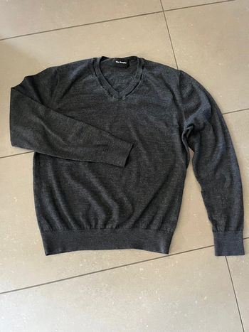 Pull fin gris en mérinos The Kooples L