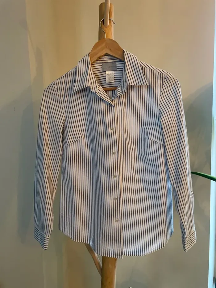 Chemise rayée blanc/bleu