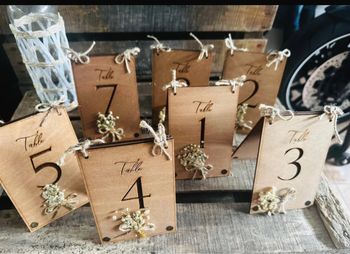 Numéro de table Chevalet mariage table