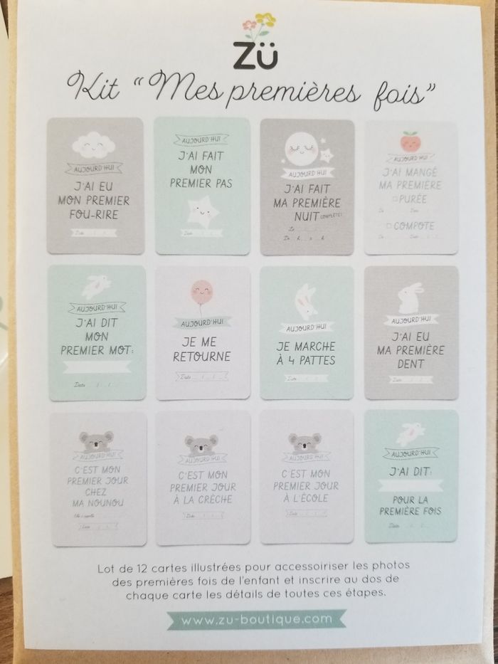 Cartes souvenirs bébé - photo numéro 2