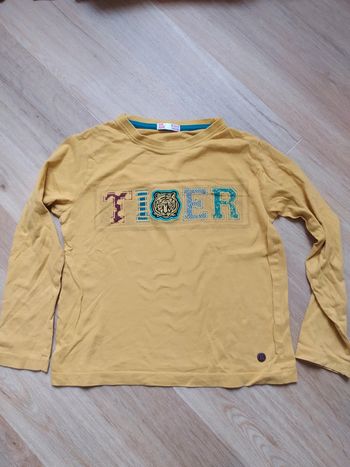 T-shirt manches longues DPAM tiger jaune 6 ans