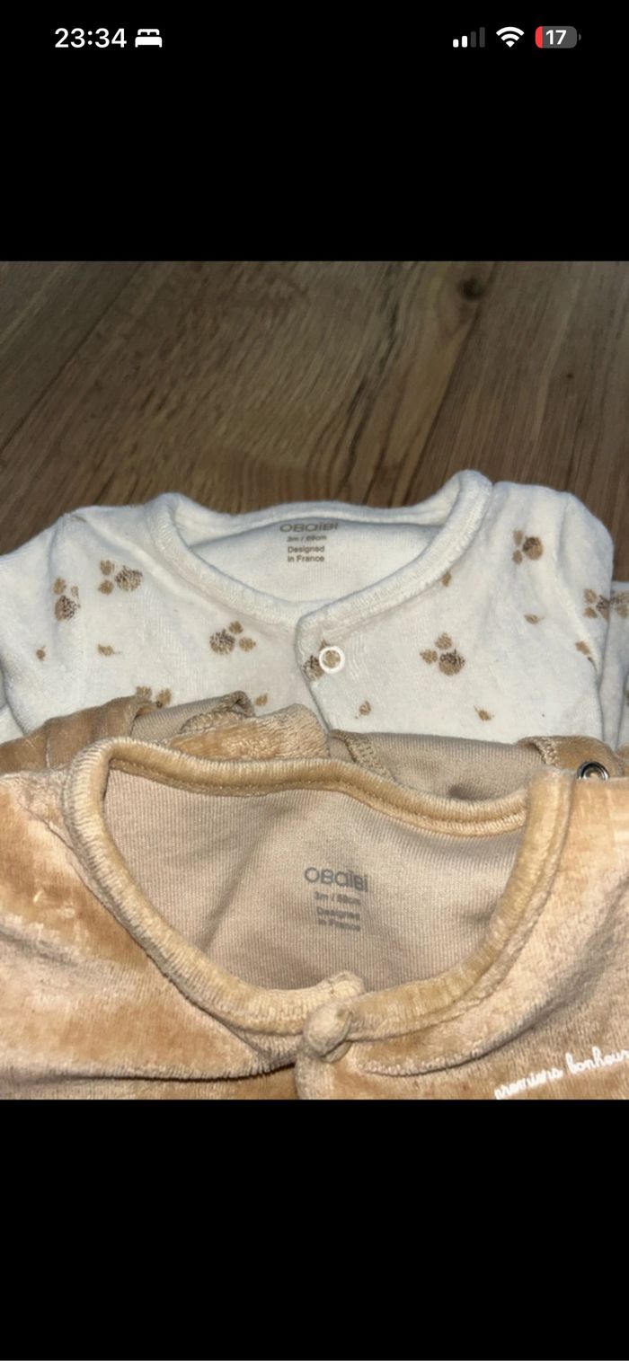 Lot de 2 pyjamas obaibi - photo numéro 3