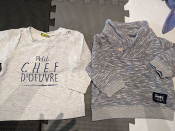 Lot de 2 sweats tape à l'oeil