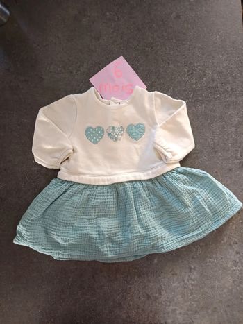 Robe coeurs bleus 6 mois