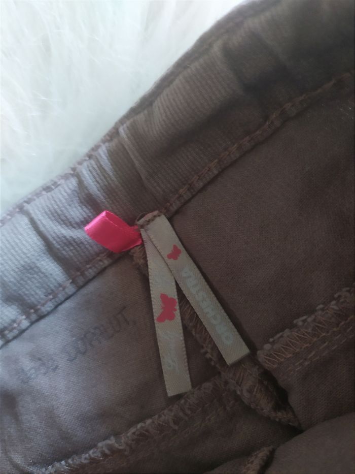 Pantalon fille velours mi-saison Orchestra 3 ans coloris taupe - photo numéro 3