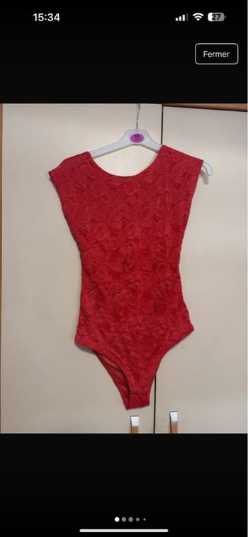 Bodies corail a fleur taille S