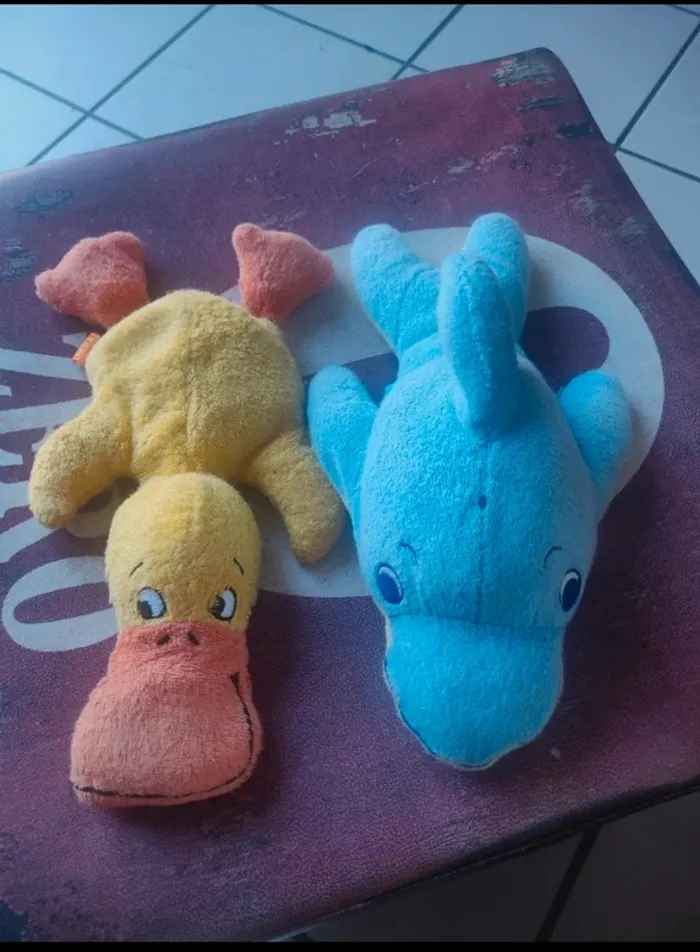 Canard et dauphin tissu mousse TCM