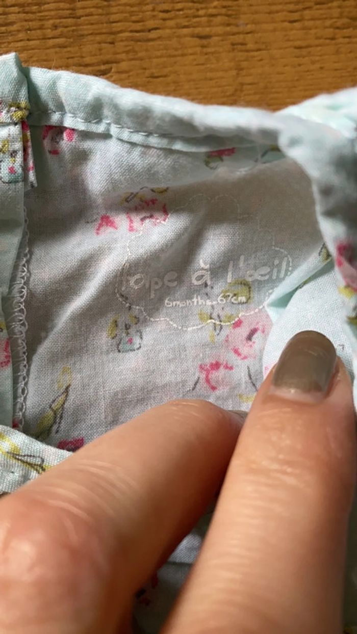 Tunique tape à l’œil 6 mois vert - photo numéro 3