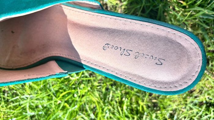 👠 mules verte turquoise talon carré pointure 41 #sweetshoes - photo numéro 5