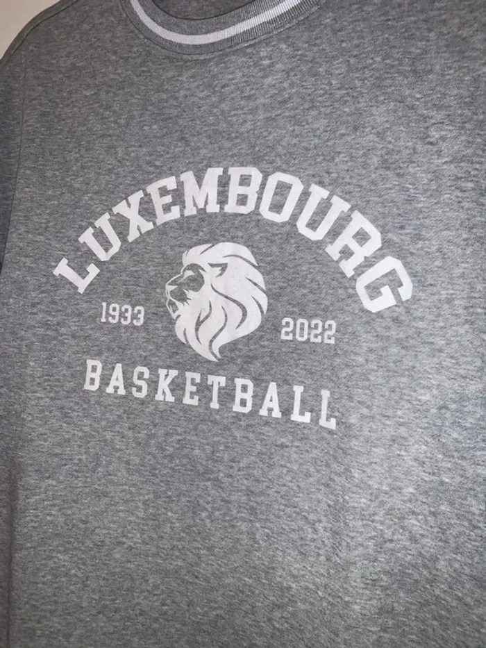 Pull à ras de cou gris homme taille S - photo numéro 3