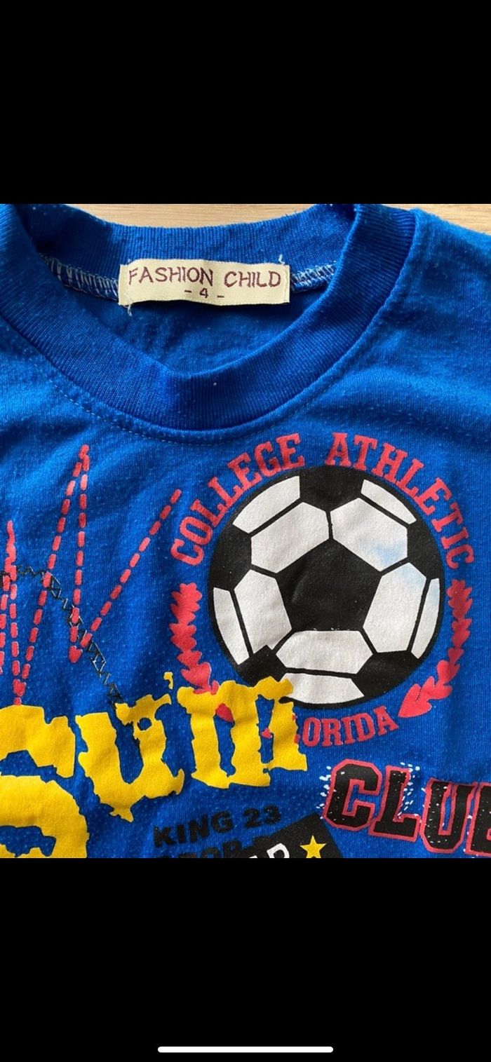 Tee shirt foot taille 4ans - photo numéro 2