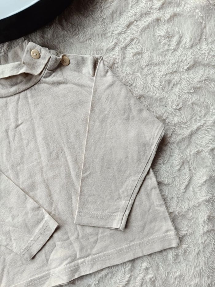 Sous pull col roulé Garçon 12 mois renard Fox 100% coton - photo numéro 5