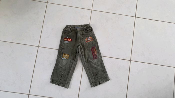 Pantalon garçon kaki 4 ans ch3