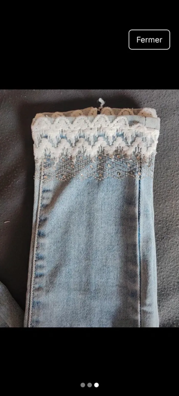 Jean's slim taille 34 shinny design - photo numéro 3