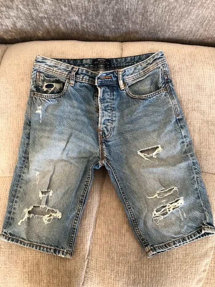 Bermuda jean homme