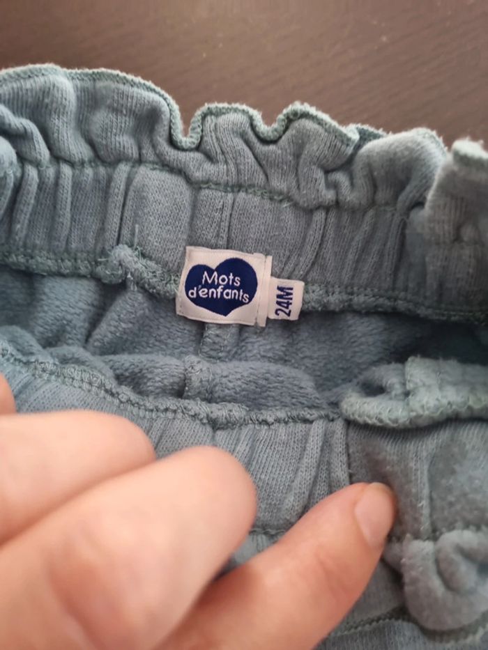 Ensemble de jogging bébé fille 24 mois bon état mots d'enfants - photo numéro 2