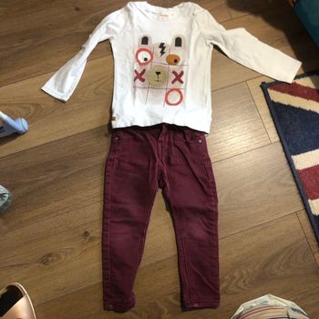Ensemble tee-shirts catimini et pantalon 3 pommes 4 ans