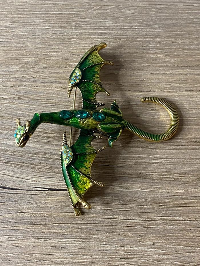 Broche dragon émaillé tendances - photo numéro 3